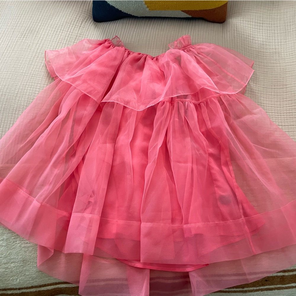 Cynthia Rowley - Flirt Organza Dress, Coral - Picture 8 of 10